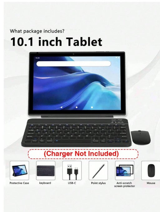 Coopers YQ10S Max Android 15 タブレット 10インチ, RK3562 4コア 2.0Ghz/6GB RAM 128GB ROM/2.4G+5G WiFi+WiFi 6/BT 5.0/FHD IPS ディスプレイ/200万+500万画素 デュアルカメラ/Type-C/6000mAh/1TB SDカード拡張対応/キーボード、マウス、スタイラス、保護ケース、保護フィルム付属(アダプター無し)