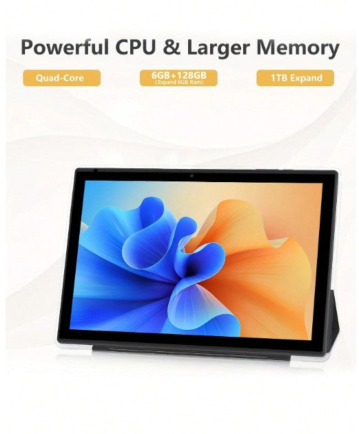 Coopers YQ10S Max Android 15 タブレット 10インチ, RK3562 4コア 2.0Ghz/6GB RAM 128GB ROM/2.4G+5G WiFi+WiFi 6/BT 5.0/FHD IPS ディスプレイ/200万+500万画素 デュアルカメラ/Type-C/6000mAh/1TB SDカード拡張対応/キーボード、マウス、スタイラス、保護ケース、保護フィルム付属(アダプター無し)